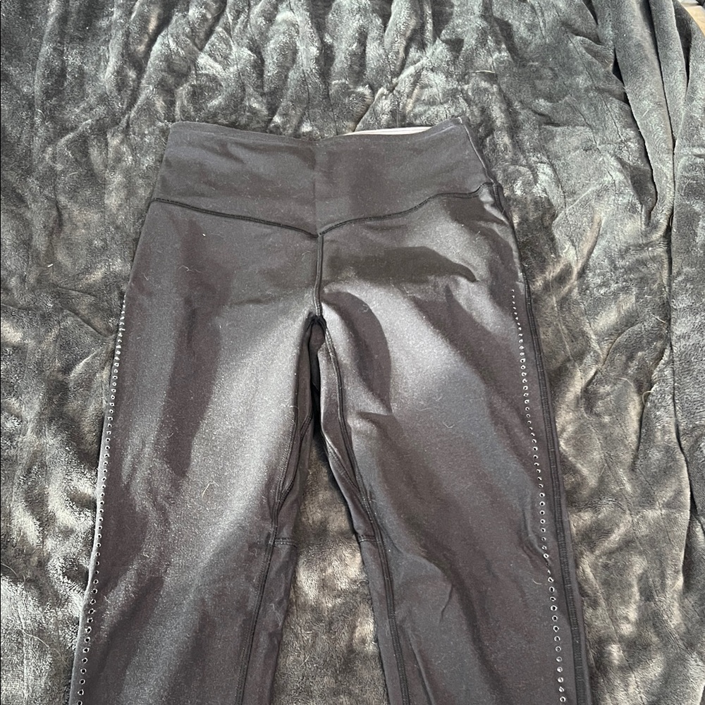 Black/Grey Reversible High-Waisted Leggings